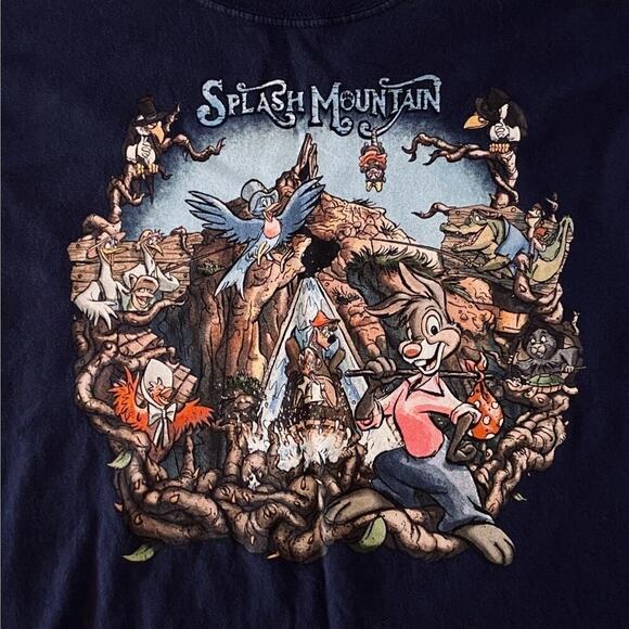 Vintage Walt Disney World Splash Mountain Discontinue Tee Medium A98 Rare - Picture 1 of 5